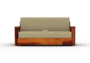 Mehdi Wooden Sofa Cum Bed With  Armrests
