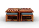 Paladin Coffee Table Set With Four Stools