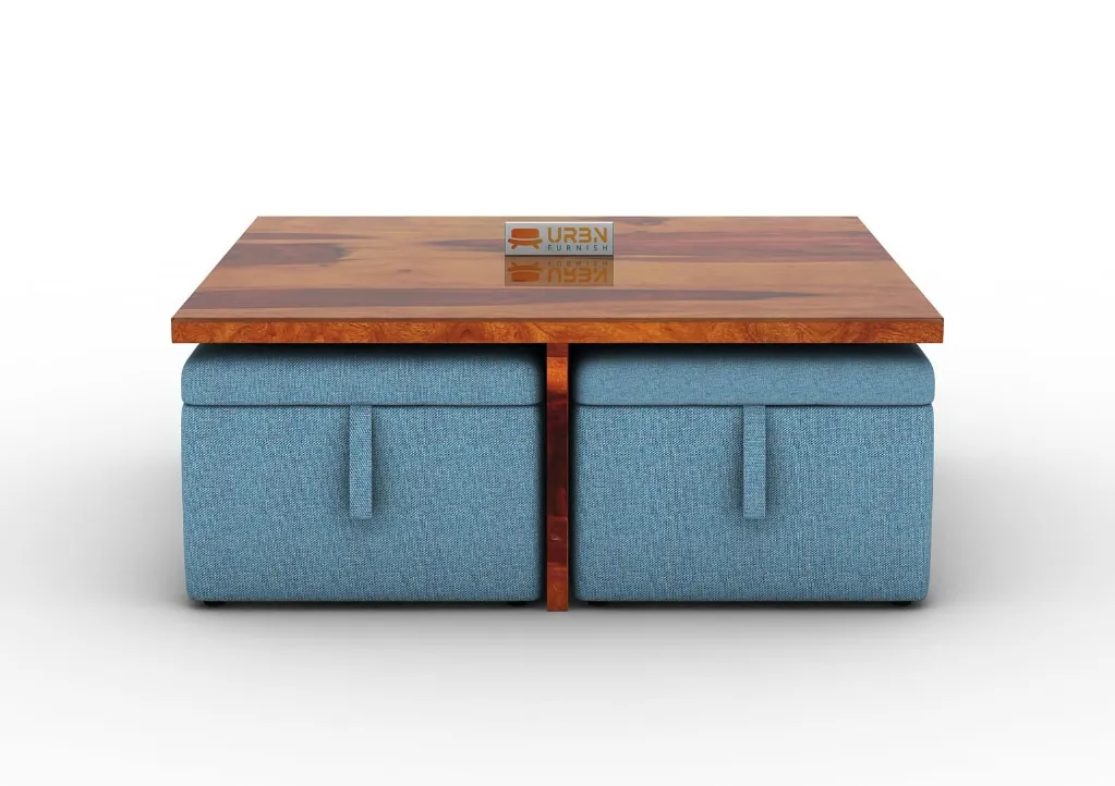 Orage Coffee Table Set (Blue, Honey)