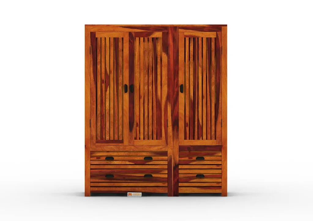 Effete 3 Door Wardrobe (Honey)
