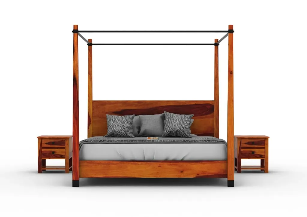 Zene Poster Bed (King Size) (Honey)