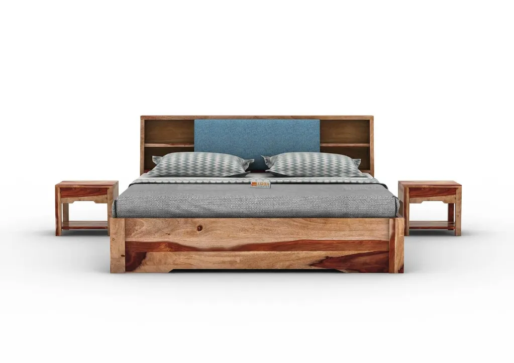 Space Empress Hydraulic Bed (King Size) (Honey, Blue)