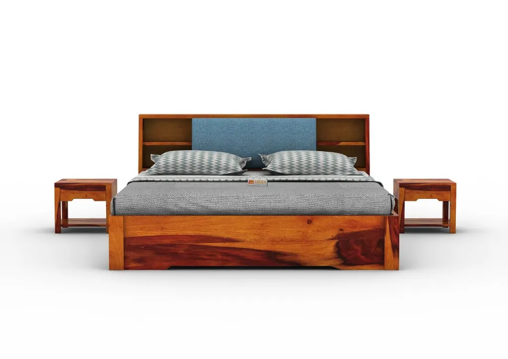 Space Empress Hydraulic Bed (Queen Size) (Honey, Blue)