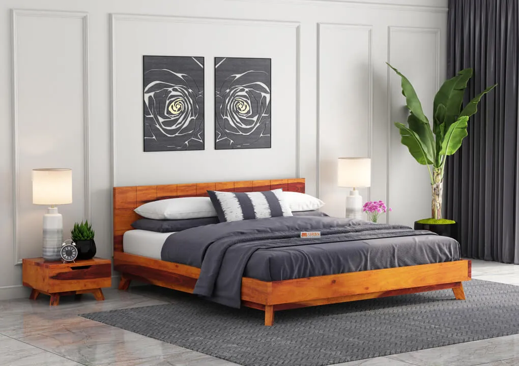 Ataraxia Bed Without Storage (King Size) (Honey)