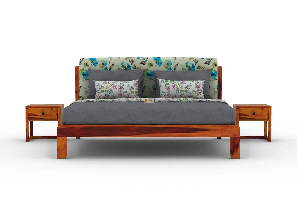 Dedalo Bed Without Storage (King Size) (Honey)