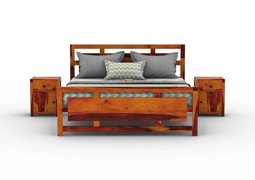 Bonito Bed Without Storage (King Size) (Honey)