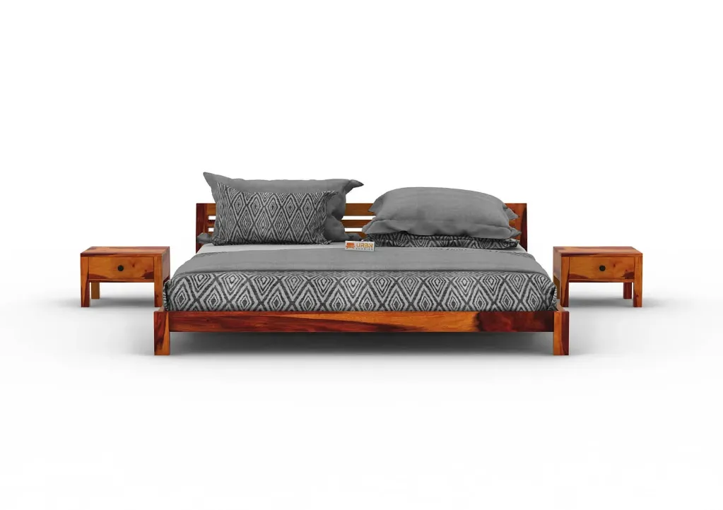 Dios Bed Without Storage (King Size) (Honey)