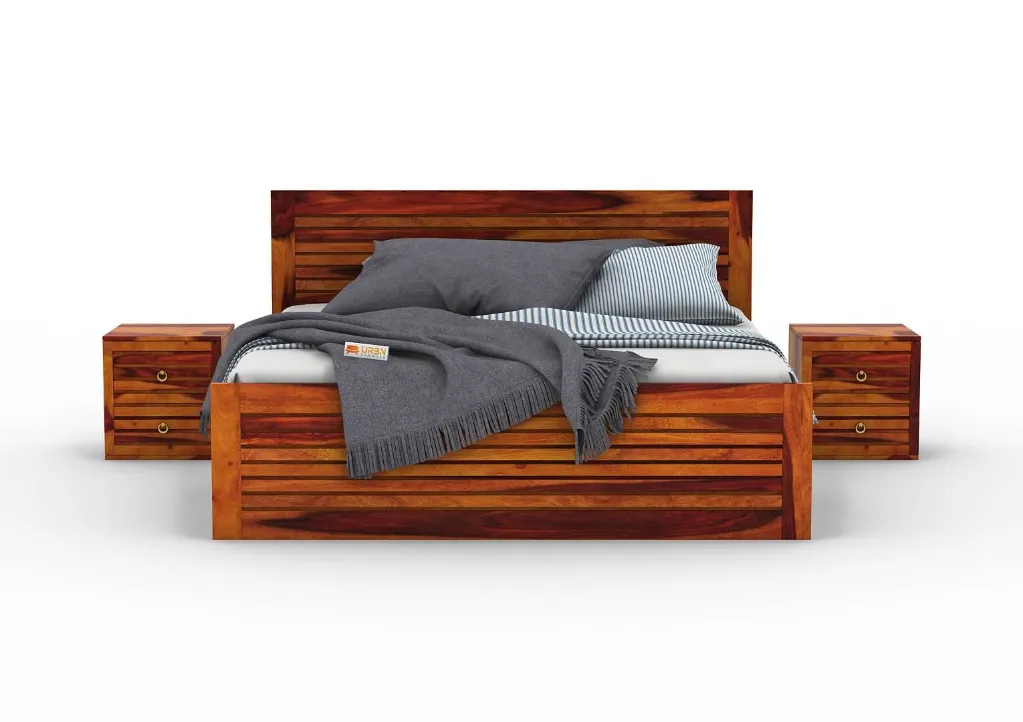 Effete Bed Without Storage (Queen Size) (Honey)