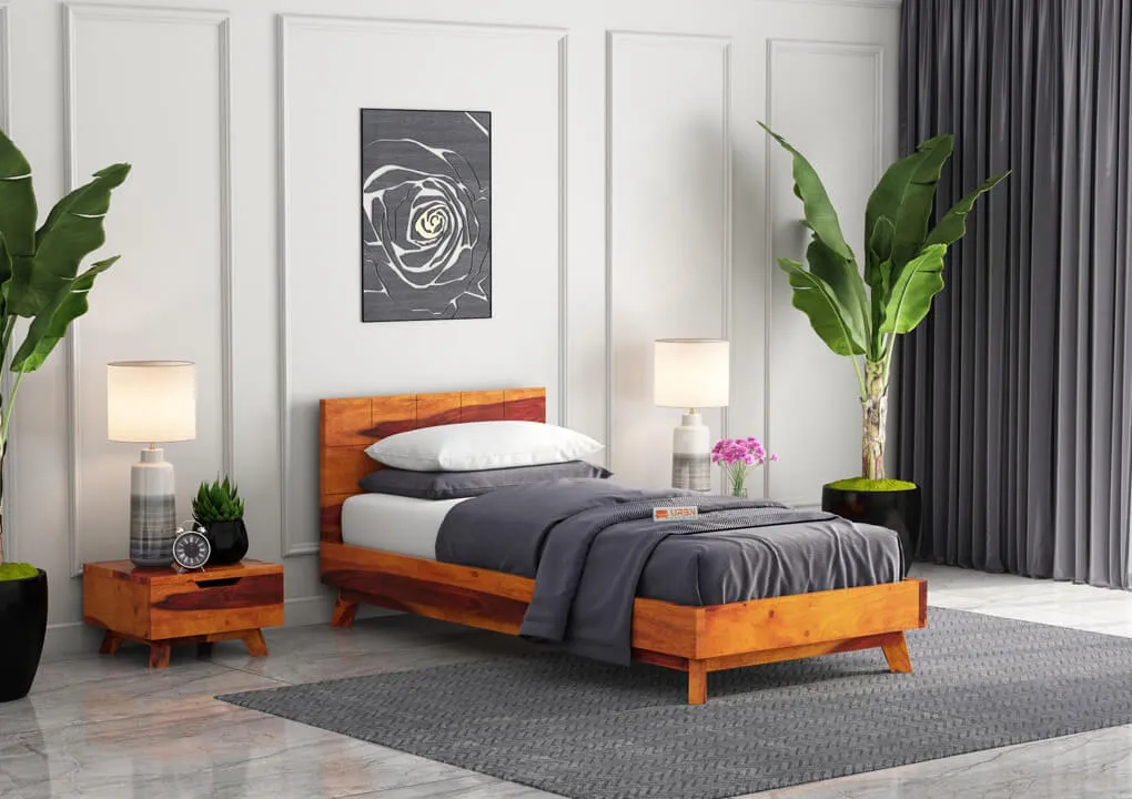 Ataraxia Single Bed Without Storage (Honey)