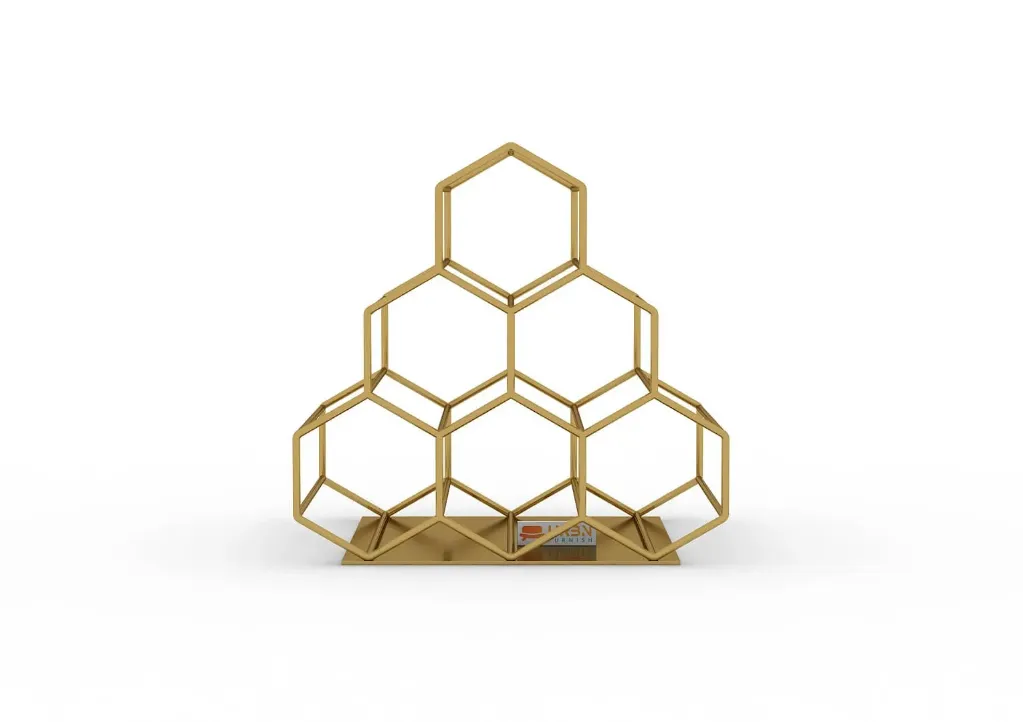 Trivi Metal Wine Rack (Honey)