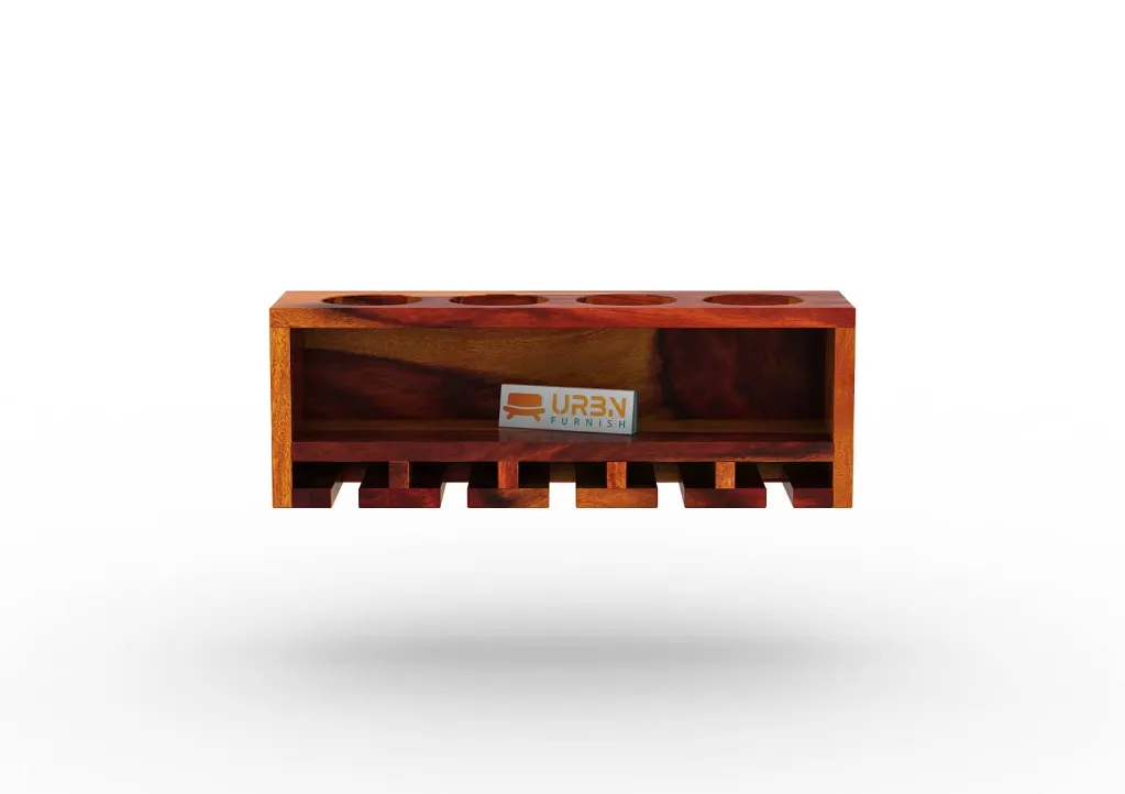 Kalana Wall Mount Wine Rack (Honey)