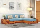 Respiro L Shape Wooden Sofa With Storage