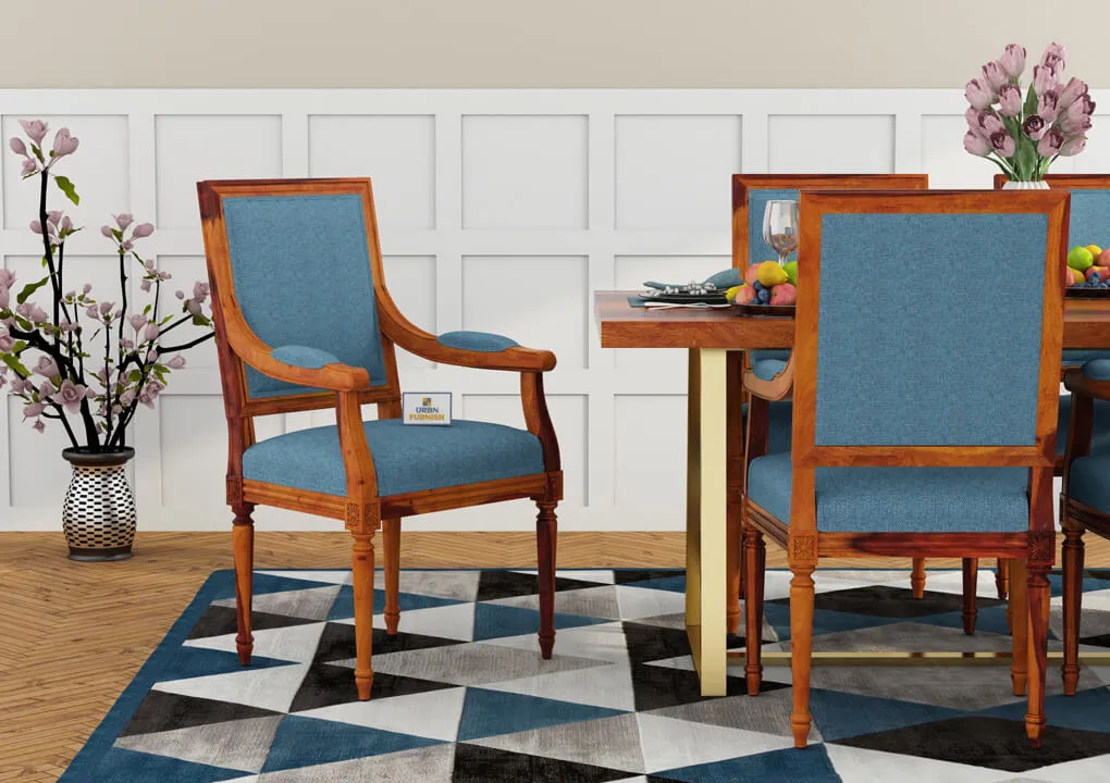 Amber Dining Chair (Honey, Blue)