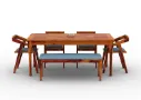 Aryan 6 Seater Dining Set With Bench